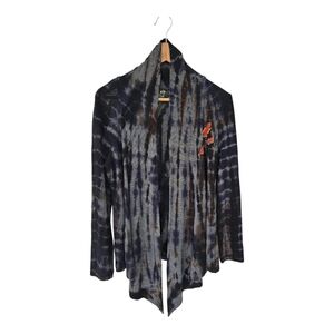 VTG Citron Cardigan Size Large Women Tie Dye Open Front Artsy Bohomeim Y2k